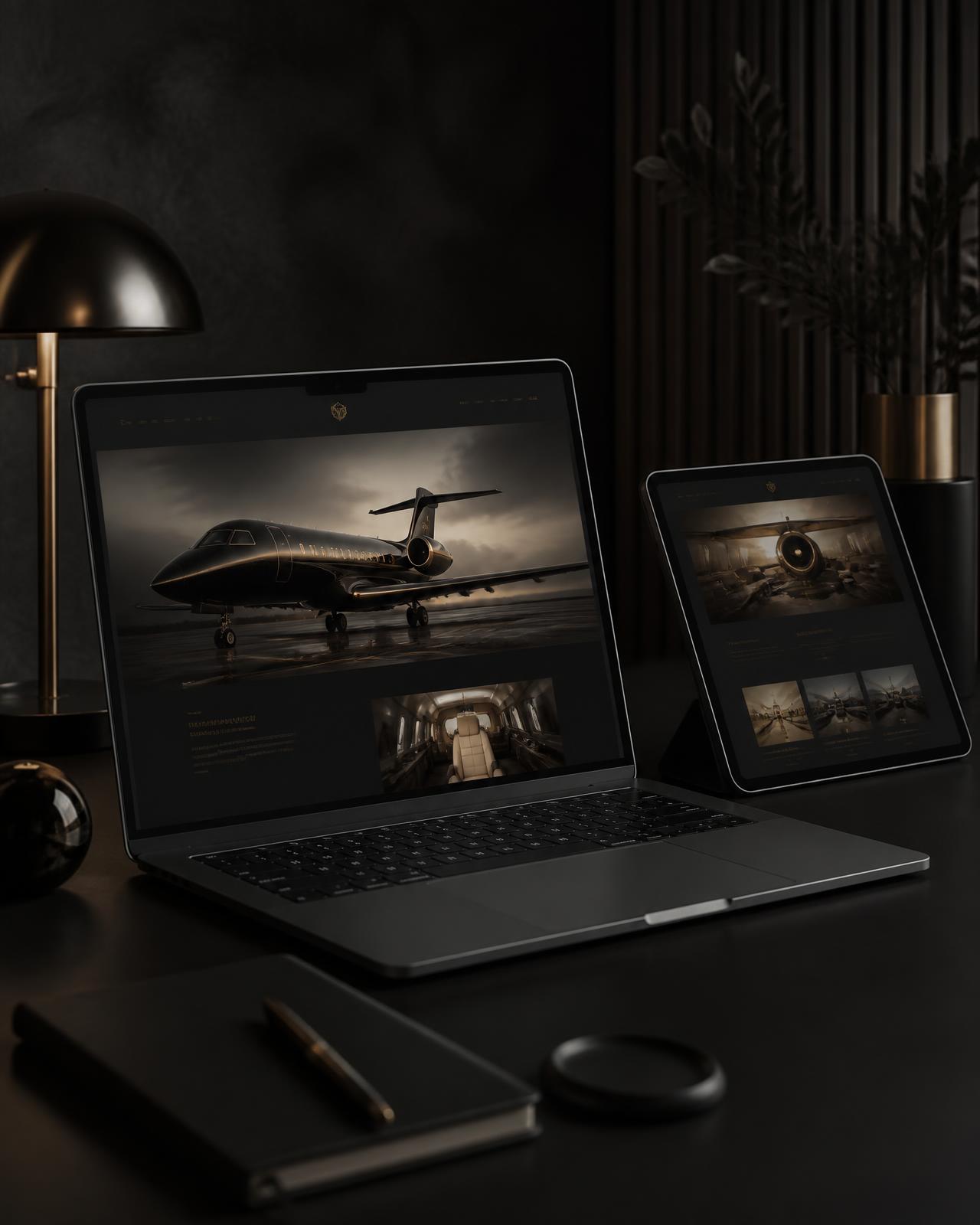 Aviation brand digital experience on screen